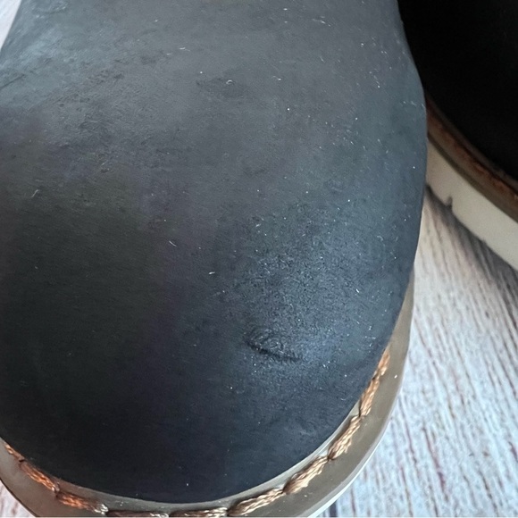TOMS Black Leather Navi Oxfords Shoes 12 main image 4